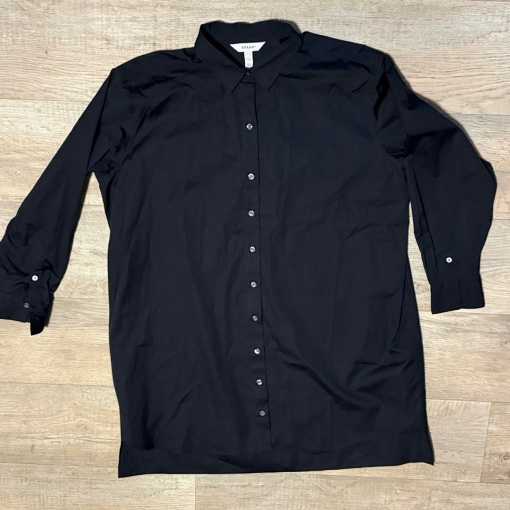 SPANX Women’s Black Button Down Shirt Dress